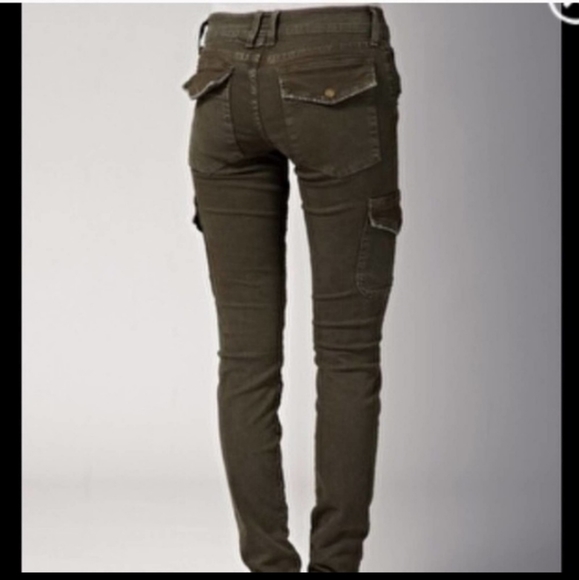 CurrentElliot Kardasian Olive Denim Cargo Pants - Picture 3 of 8